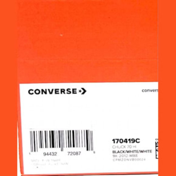 Converse Chuck 70 HI Black White Casual Shoes Men's Size High Top Mesh 170419C - Picture 7 of 13